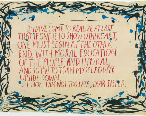 Raymond Pettibon. "No Title (I Have Come)", 2007. pen, ink, and gouache on paper. Courtesy Regen Projects, Los Angeles. © Raymond Pettibon