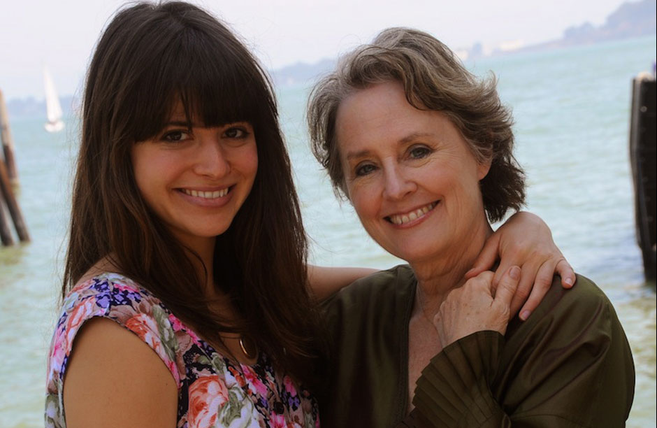 The author, Fanny Singer (left), with her mother Alice Waters (right) in San Francisco.