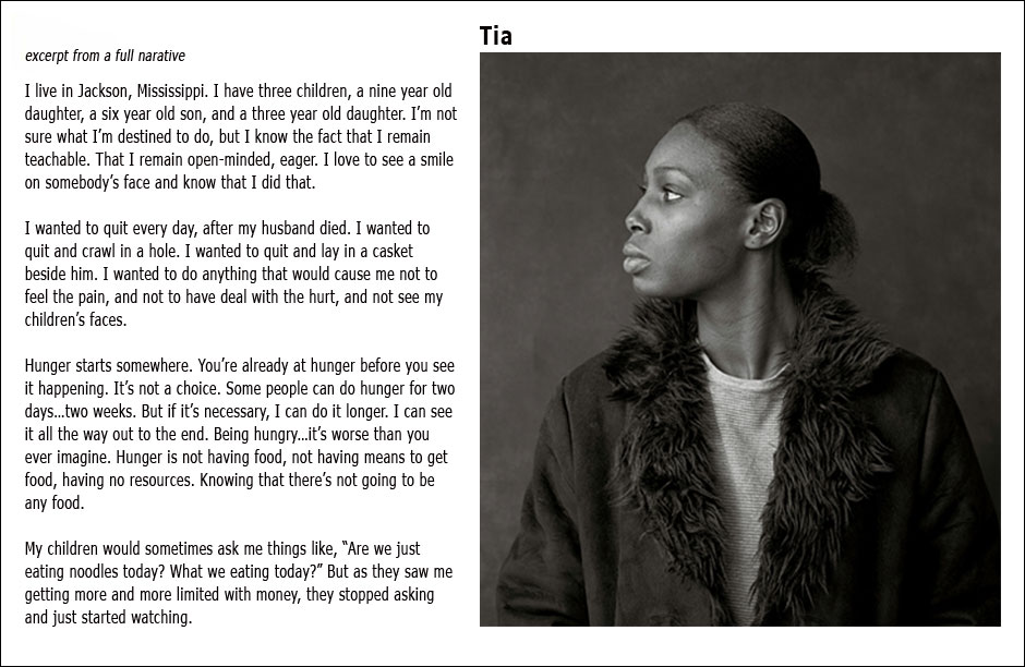 Tia (2009)  from “About Hunger & Resilience” a photo project by Micheal Nye