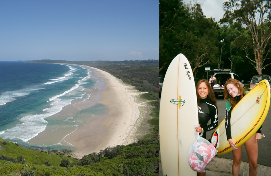 Katie surfing