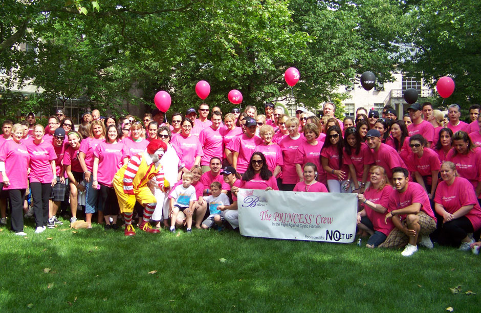 The Cystic Fibrosis Great Strides Walk “Princess Crew”, led each year by Angela.