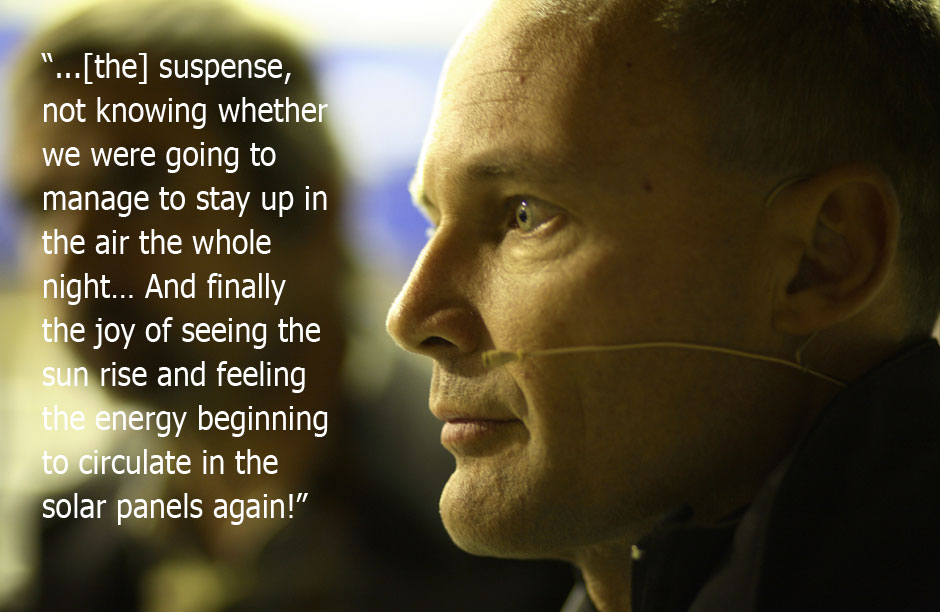 Bertrand Piccard, pilot of The Solar Impulse.