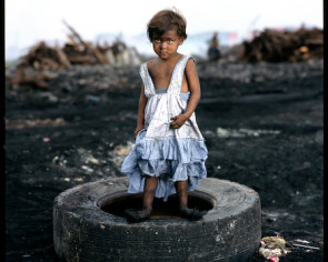 child on Tire