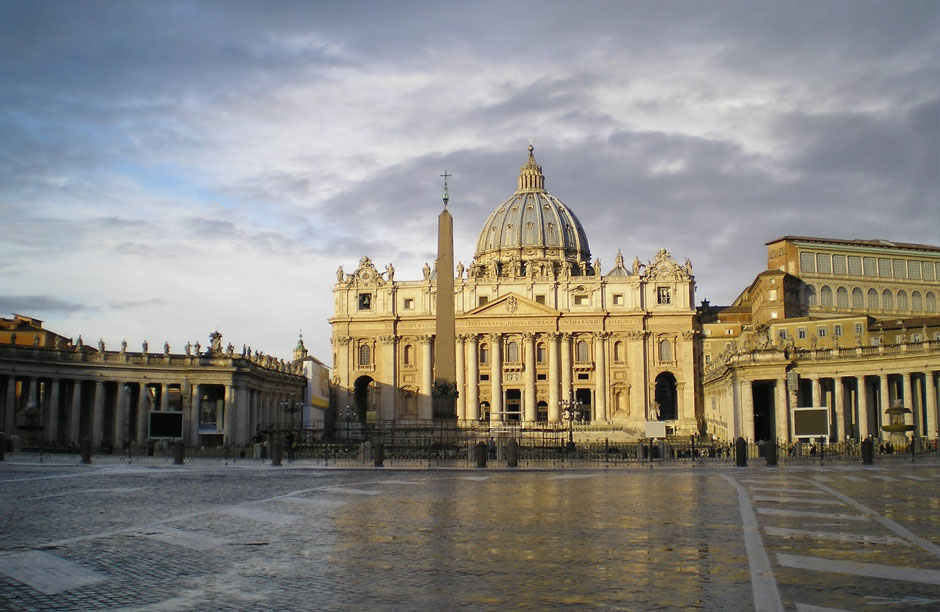 Saint Peter’s Basilica (Vatican City) - The great Michelangelo designed the dome of arguably the most famous cathedral in the world which is housed within Vatican City. The Papal Basilica of Saint Peter is one of the most astonishing offerings to any God mankind has ever produced. The devout Michelangelo actually refused his payment for the countless years of work he spent on the structure. The building itself is made entirely of heavy masonry, which is indicative of the most expensive and high-end building materials of the era. While one could see the heavy stone and mortar as a reflection of permanence, it is also a show of the power of the Catholic Church at the time. The dome was the largest ever conceived, and was meant as an overpowering foil to the Pantheon of the ancient Romans which down the street. So not only is there a symbolic offering to the Catholic God, but there is also a very distinct display of power from the Catholic Church.