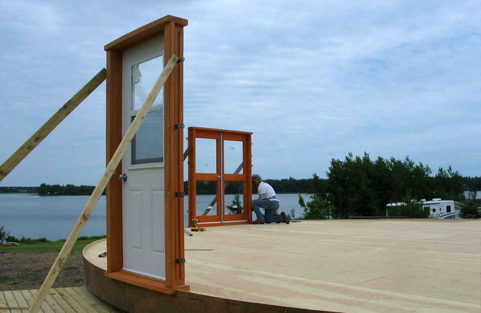 When building a yurt, the instructions strictly call for the doors first...