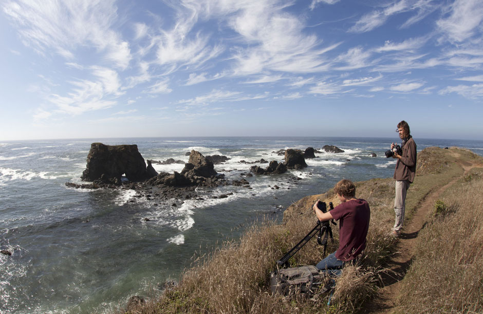 Filmmakers Jarratt Moody (left) and Corey Brown (right) during the making of "The First 70" shot over 120 days while visiting the 70 National Parks slated for closure in the state of California.