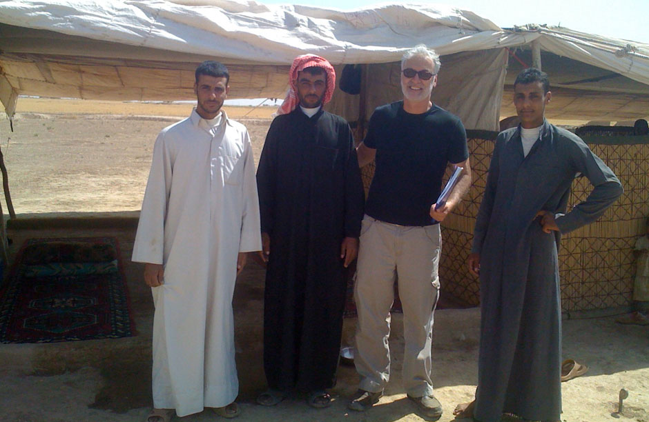 Zurayk meeting with stakeholders in a project in south Lebanon.