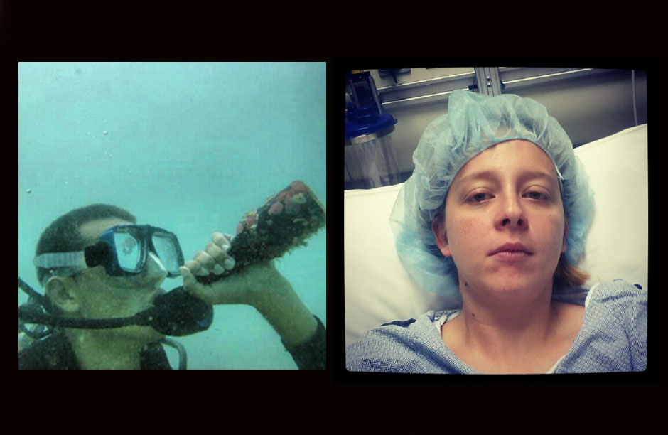 From the "100 Days" project. Image Left from Day #6: "underwater". Image Right from Day #8: "surgery". 