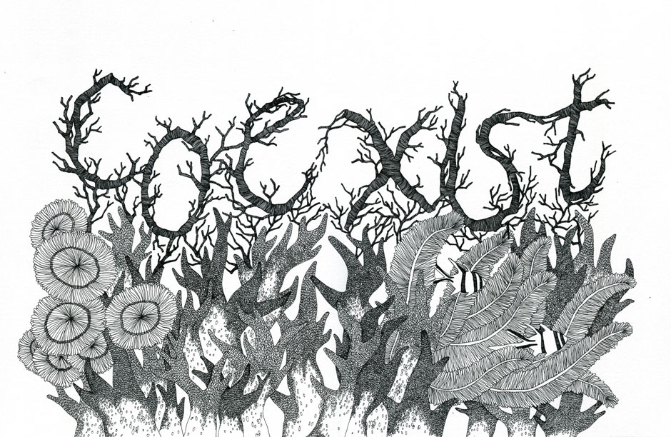 "Coexist" 2013 - ink on paper - a special commission drawing by Sun Young Yoo