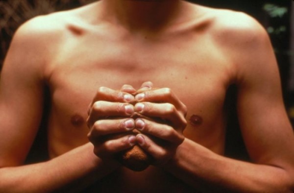 Image by Gabriel Orozco. Titled: "My Hands Are My Heart" (1991). Two silver dye bleach prints; each 9 1/8 x 12 1/2.